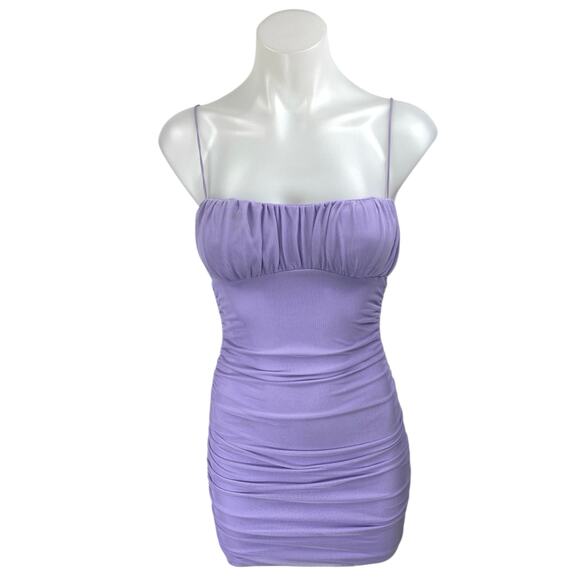 Princess Polly Purple Lilac Sleeveless Cami Camisole Tank Mini Bodycon Dress 2 - Picture 1 of 4